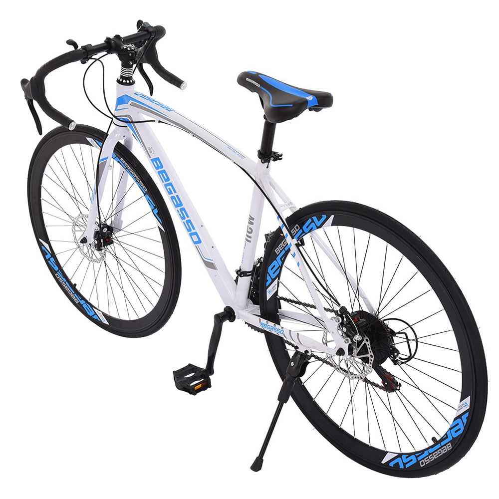 21 Speed Gofodn Adult Mountain Bike Bicycle Adjustable Seat High-carbon Steel Frame 26 Inch Mens Dual Disc Brake Hardtail Mountain Bike