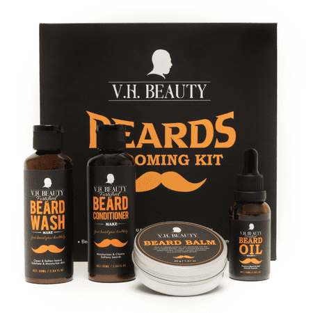 V.H. Beauty Beards Grooming Kit By The Million Hair 8.43 Fl Oz (Pack of 4) Black