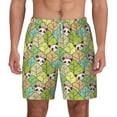thumbnail image 2 of Picia Cartoon Panda And Leaf pattern Mens Swim Trunks with Compression Liner Stretch Beach Shorts Quick Dry with Zipper Pockets No-Chafing Board Shorts-X-Large, 2 of 9