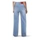thumbnail image 2 of Vaqueros de pierna ancha for mujer, talle alto, holgados, pierna recta, pantalones de mezclilla elásticos, pantalones vaqueros elásticos con cordones y bolsillos, 2 of 7