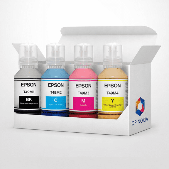 Epson T49M Genuine Dye-Sublimation  IInk Kit CMYK – Complete 140ml Refill Set for SureColor F570 & F170 Printers – High-Capacity Ink for Vibrant, Professional Prints