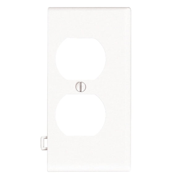 Leviton PSE8-W 905-0Pse8-00W Duplex Receptacle Sectional Wall Plate, 1 Gang, White