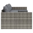 thumbnail image 3 of vidaXL 2 Piece Garden Lounge Set with Cushions Grey Poly Rattan, 3 of 5