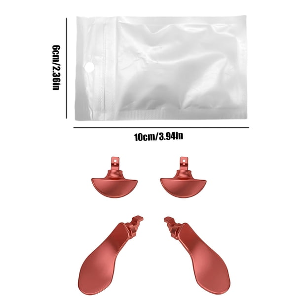 4 piezas de accesorios de lengüeta trasera de reemplazo de metal para el controlador PS5 Elite (rojo) Ndcxsfigh Para estrenar