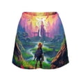 thumbnail image 5 of The Legend Of Zelda Women's Leg Shorts Drawstring Elastic High Waist Loose Short Summer Home Beach Holiday Sweat Shorts With Pockets For Lady Girls, 5 of 6