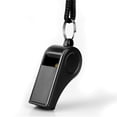 thumbnail image 5 of Hipat Paquete de 24 Silbatos Negros con Cordón Silbato de plástico Engrosado Duradero Silbatos de Sonido Fuertes y nítidos Bluk para Entrenador Árbitro Deportes Emergencia Oficial, 5 of 5