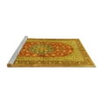 thumbnail image 2 of Ahgly Company Machine Washable Indoor Round Persian Yellow Traditional Area Rugs, 4' Round, 2 of 4