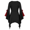 thumbnail image 3 of Mnyycxen Womens Plus Size Renaissance Dress Butterfly Sleeve Square Neck Lace-up Mini Dresses Irregular Hem Steampunk Dress, 3 of 4