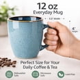 thumbnail image 6 of AmorArc Ceramic Coffee Mugs Set of 6, 12oz Stoneware Coffee Mugs Set For Dad Mom Women MEN, Light Weight Coffee Cups for Latte/Tea/Beer/Hot Cocoa, Dishwasher & Microwave Safe,Space Blue, 6 of 7