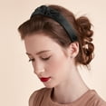 thumbnail image 3 of Unique Bargains Satin Knot Headband Hairband for Women 1.2 Inch Wide Black, 3 of 7