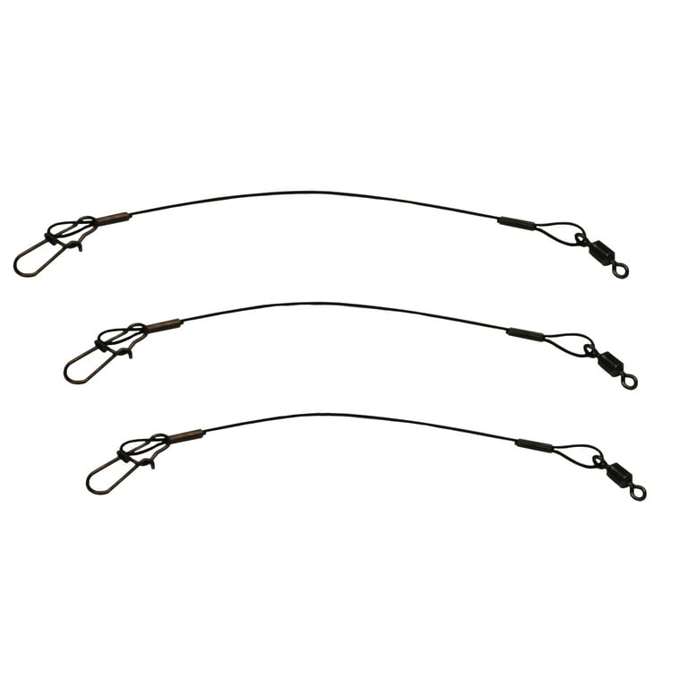 Eagle Claw Fishing Heavy Duty Black 6 Wire Leaders 3-Pack - 20 lb Test 