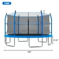 thumbnail image 6 of CZBZ Trampolines with Enclosure Net and Ladder, 14FT Outdoor Trampoline for Kids and Adults with Anti-Rust Coating, Heavy-duty Round Backyard Trampoline, 6 of 7