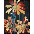 thumbnail image 2 of Nourison South Beach Indoor/Outdoor Traditional Floral Black 8' x 10'6" Area Rug, (8' x 11'), 2 of 7