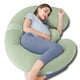 thumbnail image 1 of Almohadas de embarazo QUEEN ROSE Cooling en forma de E verde salvia, 1 of 6