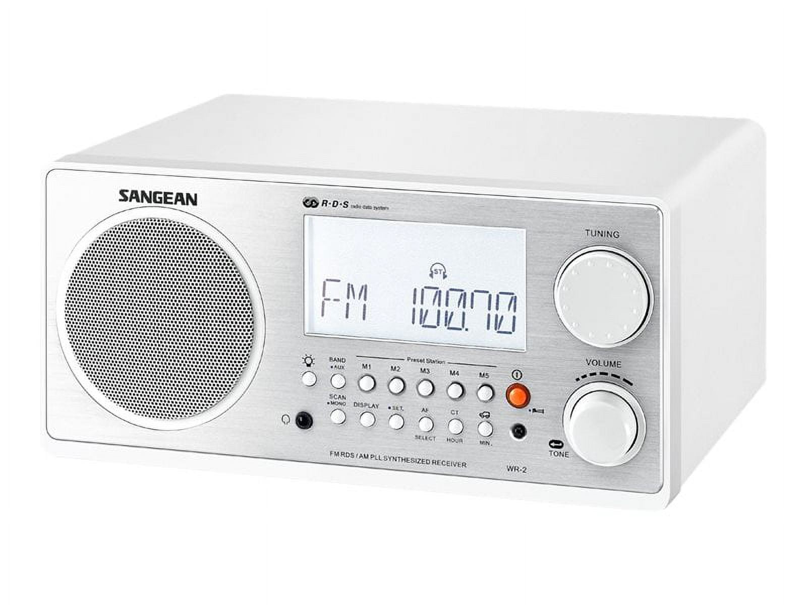 SANGEAN WR-2 WHITE TABLE TOP RADIO