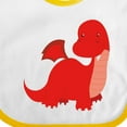 thumbnail image 4 of Inktastic Adorable Red Dragon Boys Baby Bib, 4 of 4
