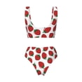 thumbnail image 5 of Daiia Hand Drawn Strawberry Women's Bikini Set Two Piece Swimsuit High Waisted Bikini Adjustable Straps Bikini Perfect for Beach, Pool, and Summer Vacation-XX-Large, 5 of 9