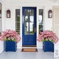 thumbnail image 2 of 6 Bundles Artificial Flowers Outdoor UV Resistant Silk Flowers No Fade Fake Outside Flowers Plastic Greenery Faux Shrubs Garden Porch Window Box Home Decoration (Pink), 2 of 8