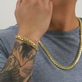 thumbnail image 6 of Nuragold 10k Real Yellow Gold Solid Miami Cuban Link 9mm Chain Bracelet (7.5"-9") Italian Jewelry for Men, 6 of 10