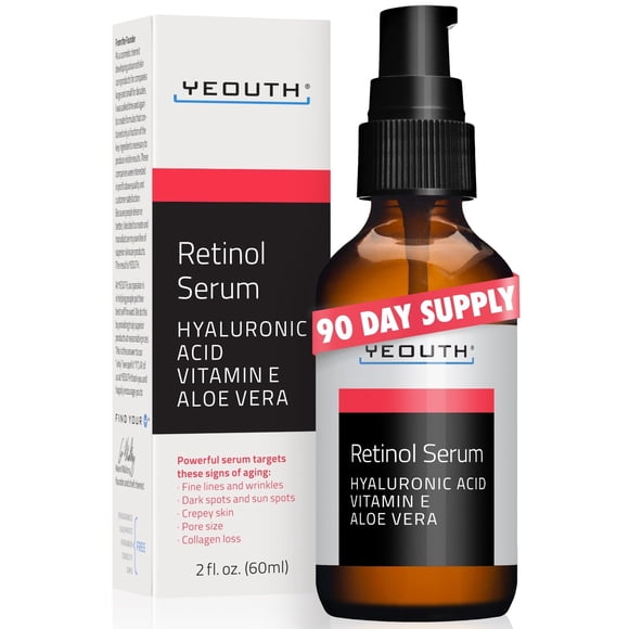 Sérum YEOUTH Retinol para rostro con ácido hialurónico, 60 ml, para toda la piel