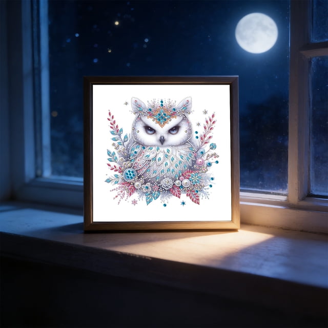 Diamond Rhinestone Art Kit, Complete Embroidery Craft With Numbered Canvas and Adhesive, for Home Wall Decoration, C