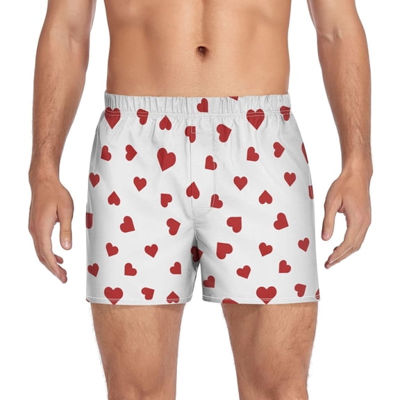 Bibifish Womens Pants Love Heart Printed Casual Shorts Elastic Waist Loose Fit Daily Bottoms Cute Summer Wide Leg Shorts For Ladies
