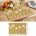 thumbnail image 6 of Yellow Flower Placemats Set of 6 Country Garden Floral Aesthetics Plant Place Mats Indoor Wipeable Table Mats Washable Cloth Dining Table Placemats for Kitchen Holiday Party Home Decor 13x19 Inch, 6 of 9