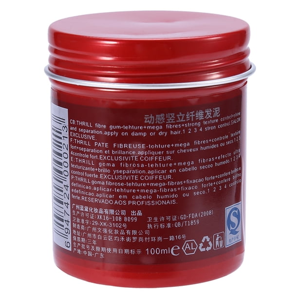 Herramienta de peinado de cera en pomada para cabello esponjosa de larga duración profesional de 100 ml transparente