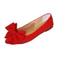 thumbnail image 2 of Viluyesy Womens Ballet Flats, Fashion Bowknot Pointed Toe Shallow Comfort Slip-On Dress Sandals Red, 2 of 4