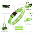 thumbnail image 4 of PcEoTllar Light up Dog Collar, LED Dog Collar Rechargeable, Pet Dog Collars for Large Dogs, Green L, 4 of 8