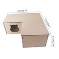 thumbnail image 5 of Sinyiin Hamster Wood House Hideout Detachable Roof for Young Guinea Pigs Small Animals, 5 of 10