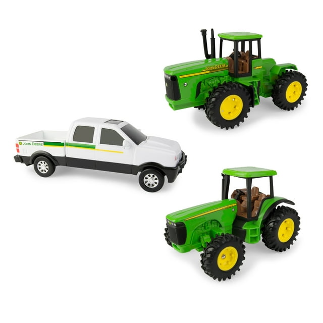 John Deere Vehicle Value Gift Set - Toy Pickup Truck And Two Toy Tractors, 3 Pack