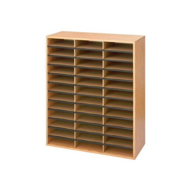 Safco 9403MO Organisateur de Littérature en Bois de Chêne Moyen/ondulé - 36