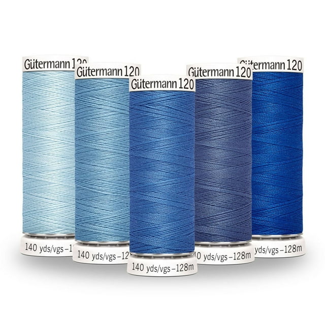 Fil tout usage Gutermann 120 à 100 % polyester paquet de 5 à gradient de couleur