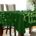 thumbnail image 3 of Coolnut St Patrick's Day Clover Tablecloth, Waterproof Washable Polyester Square Table Cover, Durable Tablecloth for Kitchen Dining Table Party Decor, 54"x54", 3 of 7