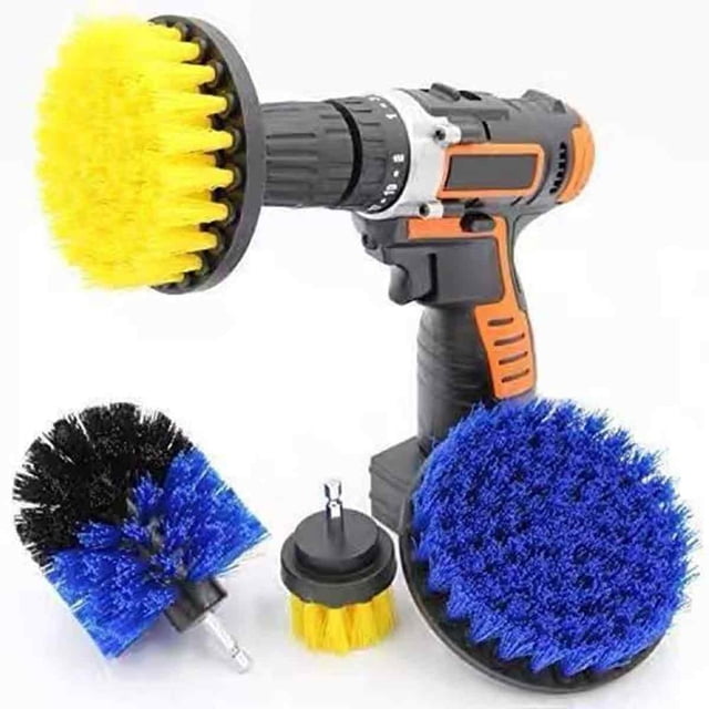 Suministros de limpieza con accesorio de velcro, kit de accesorio de taladro para mantenimiento de piscinas y spas, cepillo de limpieza eléctrico con accesorio largo extendido, diseño liviano para un