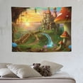 thumbnail image 4 of ONETECH  Fantasy Castle Tapestry Eager Forest Mushroom Butterfly Big Tree Fairy Tale World Wall Hanging Aesthetics Art Fantasy Tapestry Indoor And Outdoor Home Decoration, 4 of 7