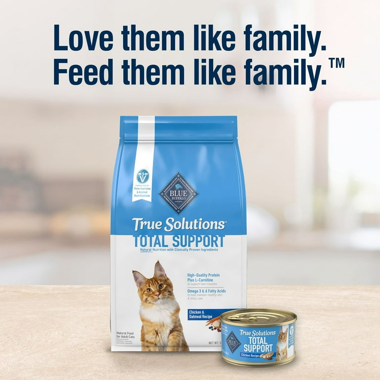 Blue Buffalo True Solutions Fab Feline Natural Indoor Adult Dry Cat Food, Chicken 3.5-lb