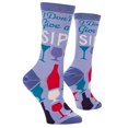 thumbnail image 4 of Cool Socks – I Don’t Give a Sip Wine Novelty Crew Socks – Size Medium – Men’s 6–8 / Women’s 7–10 –, 4 of 5