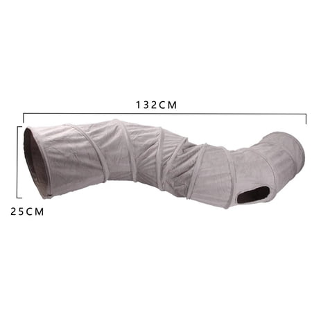 Collapsible Cat Winter Suede Tunnel for Puppy Rabbit Kitten Play Chase Hide Tunnel Interactive Bedding Toy in 2 ways 3 ways Cro