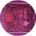 thumbnail image 1 of Ahgly Company Indoor Round Animal Purple Traditional Area Rugs, 8' Round, 1 of 4