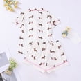 thumbnail image 5 of Suilloe Women's Valentine'S Pajamas Sets Cute Dachshund Print Collared Short Sleeve + Shorts 2Piece Pjs Snug Casual Loungewear Set，Sizes L, 5 of 9