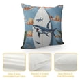 thumbnail image 4 of COMIO  Shark Surfboard Pillow Covers, Fall Pillow Cover Cushion Case for Bed Couch Sofa Holiday Farmhouse Decorative, Square., 4 of 5
