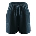thumbnail image 4 of Womens Pants Sawvnm Women's Loose Wide Leg Pants High Waist Straight Pants Casual Cotton Linen Shorts for Women, 4 of 5