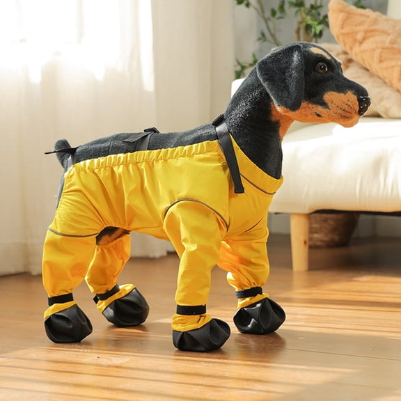 Gytml Waterproof Dog Pants With Dog Boots,Antislip Dog Paw Protectors Shoes Leggings, Fashion Comfortable Adjustable Dog Pants Clothing For Small Medium Big Dogs A-S