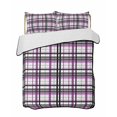 thumbnail image 2 of Quilts Twin Size, Purple Black Plaid Soft Comforter Bedding Set for Bed, Farmhouse Purple Black Checkered Lightweight Quilted Bedspread with Pillow Cover(2 Pieces) for All Season, 68x86 Inch, 2 of 6