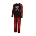 thumbnail image 3 of ZAXARRA Christmas Family Pajamas Set Santa Plaid Print Tops+Trouser/Romper, 3 of 9