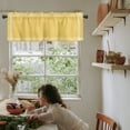 thumbnail image 6 of Yellow Solid, Kitchen Valances for Windows 54x18 Inch Kitchen Curtains Valances Rod Pocket Pure Color Bathroom Window Valances for Window Treatment Decor, 6 of 6