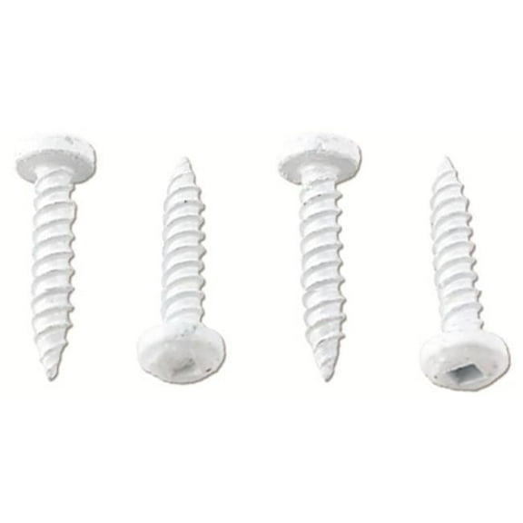 AP Products  8 x 1 in. Pan Head Square Recess Screw, White