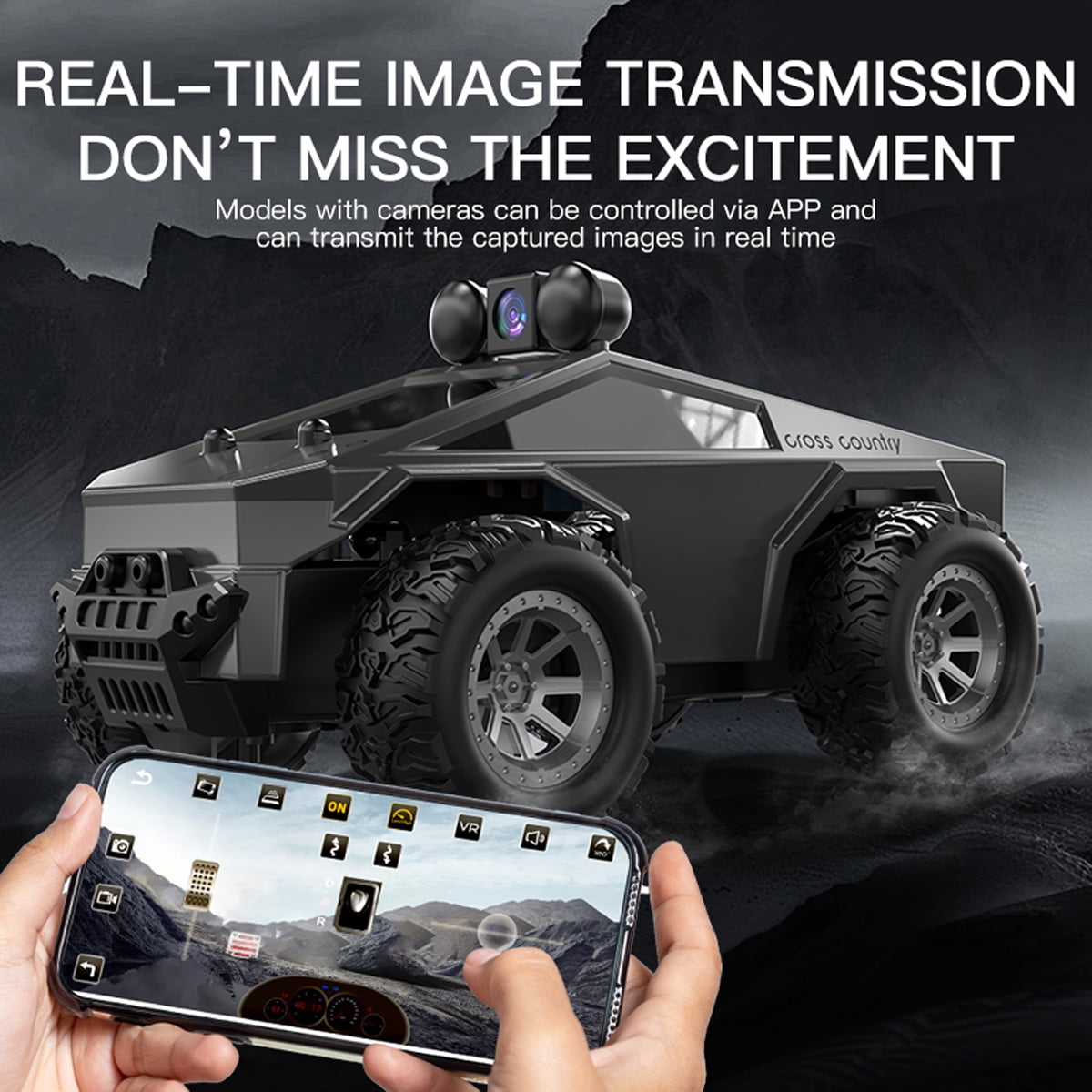 RC Car with HD Camera, 1: 28 High Speed Remote Control Car, Original Scale Reduced, LED Lighting, 2.4G, Dual Control Modes RC Cars Toys for Adults, Kids, Boys